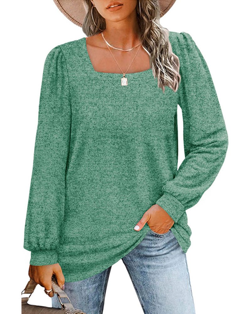 Caroline | Chic Square-Neck Blouse