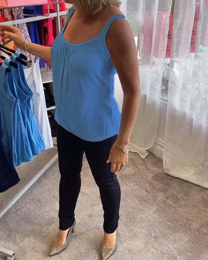 Vangie | Graceful Pleated Top