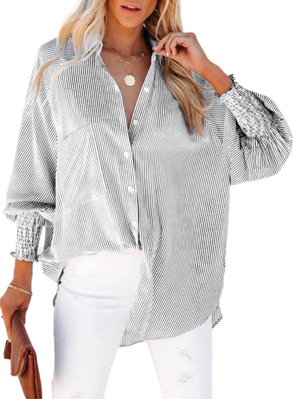 Jillian | Elegant Striped Shirt