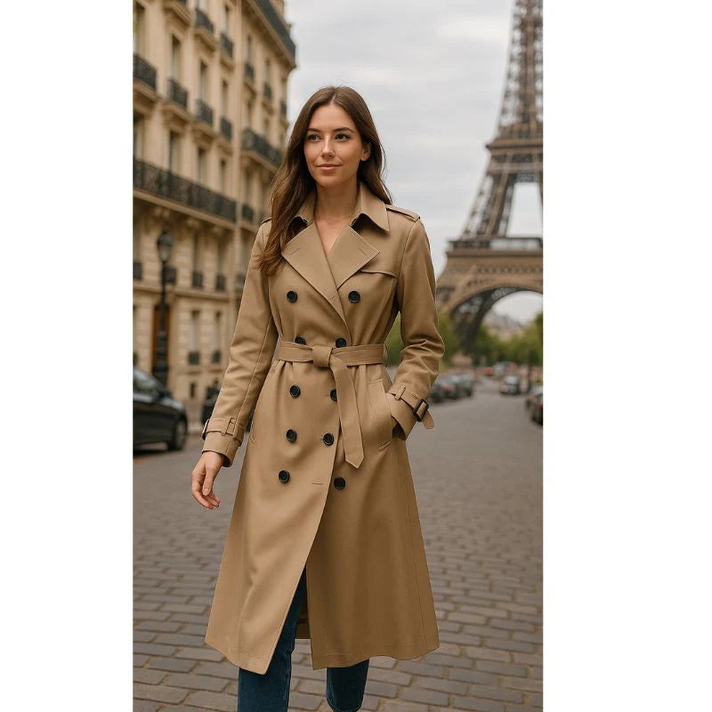 BESTSELLER SALE ENDS IN 24 HOURS! Victoria | Women’s Double-Breasted Belted Premium Trench Coat (Final Stock)