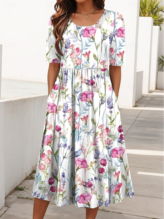 White Floral / 3XL