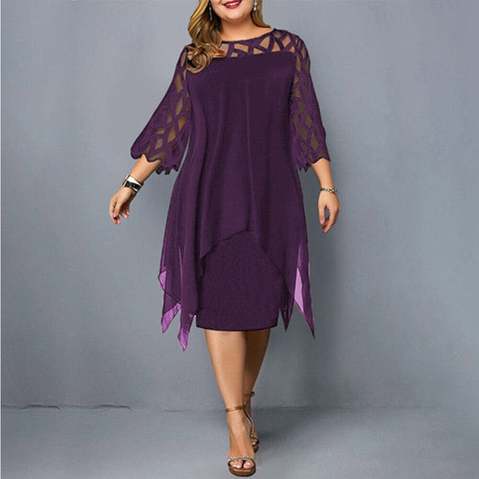 Kaycie | Chic Curvy Midi Dress