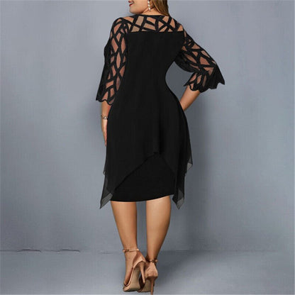 Kaycie | Chic Curvy Midi Dress